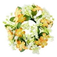 thumbnail image 1 of Valentine's Day Candle Rings, Ongmies Artificial Hydrangea Candle Rings Wreaths 3.5 Inch Center Eucalyptus Leaves Wreaths Small Boho Wreath Pillar Candle Holder for Easter Wedding Tabletop Decor, 1 of 9