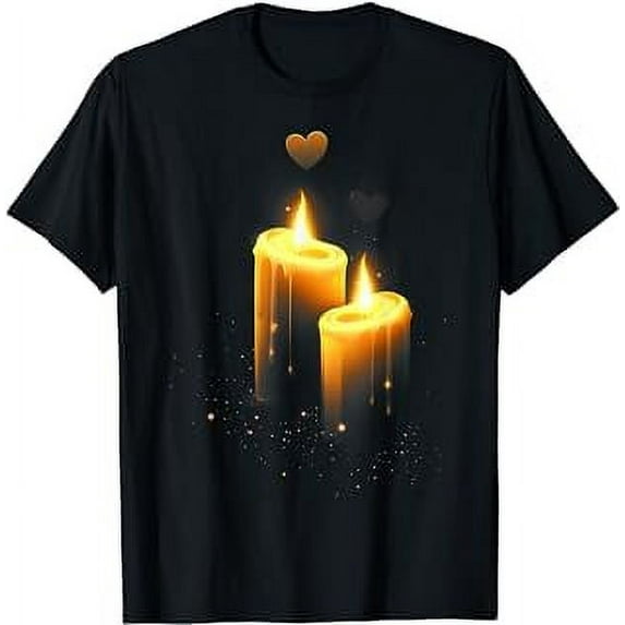 Valentine's Day Candlelight Valentine's Day Graphic Tee T-Shirt