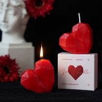 Valentine's Day Candles Handmade Scented Red Heart Candles Rose Shaped Candles Mini Tealight Candles Mini Heart Candles Candles for Wedding Anniversary Hear