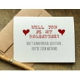 thumbnail image 1 of Valentine's Day Card – "Will You Be My Valentine?" Rhetorical Question Design – Envelope Included, Blank Inside – Perfect for Loved Ones, Partners, or Friends, 1 of 2