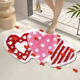 thumbnail image 1 of Valentine's Day Carpet Bathroom Rug Love Heart Bath Mat Non Slip Shower Rugs Love Shape Front Door Mat Carpet,Washable Door Mat Welcome Carpet,Valentine's Day Decoration, 1 of 6