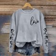 thumbnail image 1 of Valentine's Day Casual Womens Sweatshirts Crewneck Long Sleeve Tops Oversized Pullover Sweatshirt for Women, 1 of 4