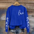 thumbnail image 1 of Valentine's Day Casual Womens Sweatshirts Crewneck Long Sleeve Tops Oversized Pullover Sweatshirt for Women, 1 of 4