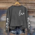 thumbnail image 1 of Valentine's Day Casual Womens Sweatshirts Crewneck Long Sleeve Tops Oversized Pullover Sweatshirt for Women, 1 of 4