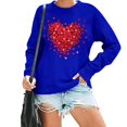 thumbnail image 1 of Valentine's Day Casual Womens Sweatshirts Crewneck Long Sleeve Tops Oversized Pullover Sweatshirt for Women, 1 of 5