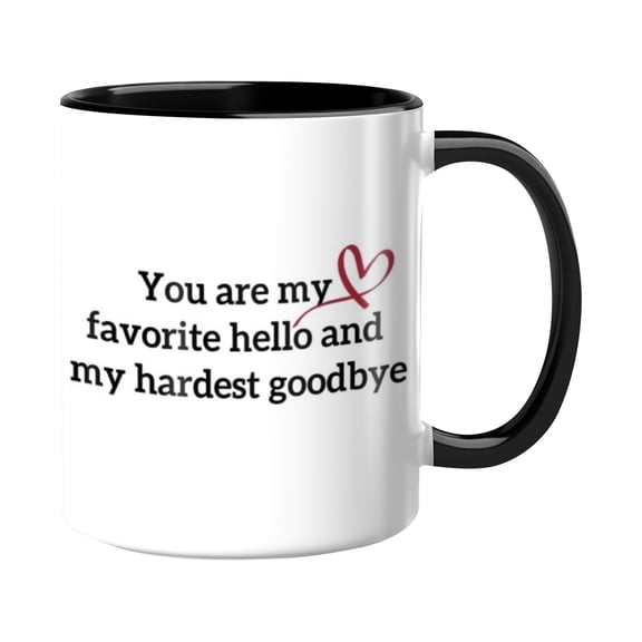 Valentine's Day Ceramic Mug 11oz Sweet Words Coffee Tea Cup Romantic Gift for Girlfriend Humorous Text Coffee Mug for Couples, Lovers, Anniversary
