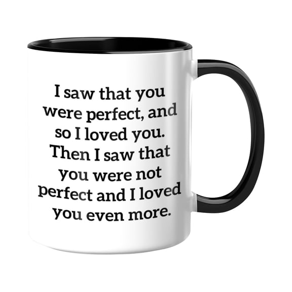 Valentine's Day Ceramic Mug 11oz Sweet Words Coffee Tea Cup Romantic Gift for Girlfriend Humorous Text Coffee Mug for Couples, Lovers, Anniversary