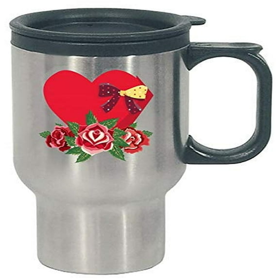 Valentine's Day Chocolate Heart Box & Travel Mug - Sweet Gift Set for Loved Ones