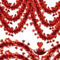 thumbnail image 1 of Valentine's Day Christmas Heart Tinsel Garland, 50FT Red Valentines Heart Tinsel Garland Twist Metallic Hanging Garland Tree Indoor Outdoor Wedding Valentine Christmas Decorations, 1 of 9