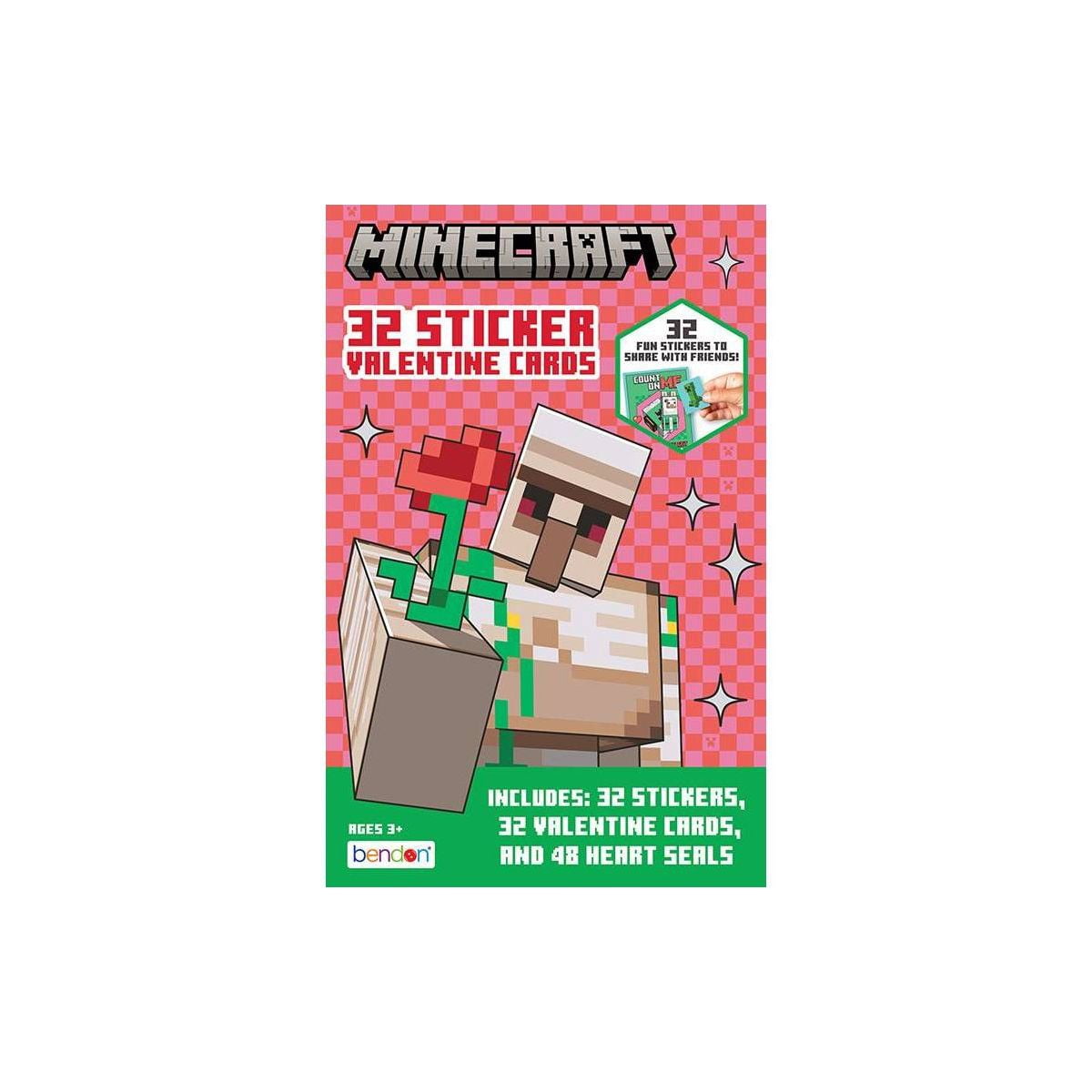 Valentine's Day Classroom Exchange Cards - Minecraft - 32 ct