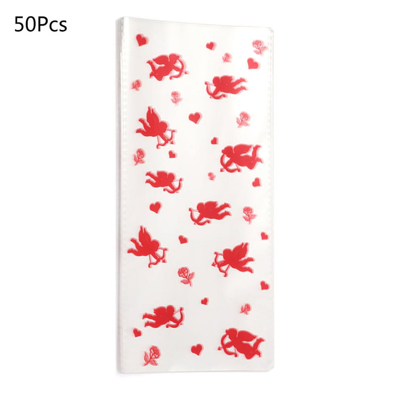 Valentine's Day Clear Cone Treat Bags Cellophane Treat Bags Plastic