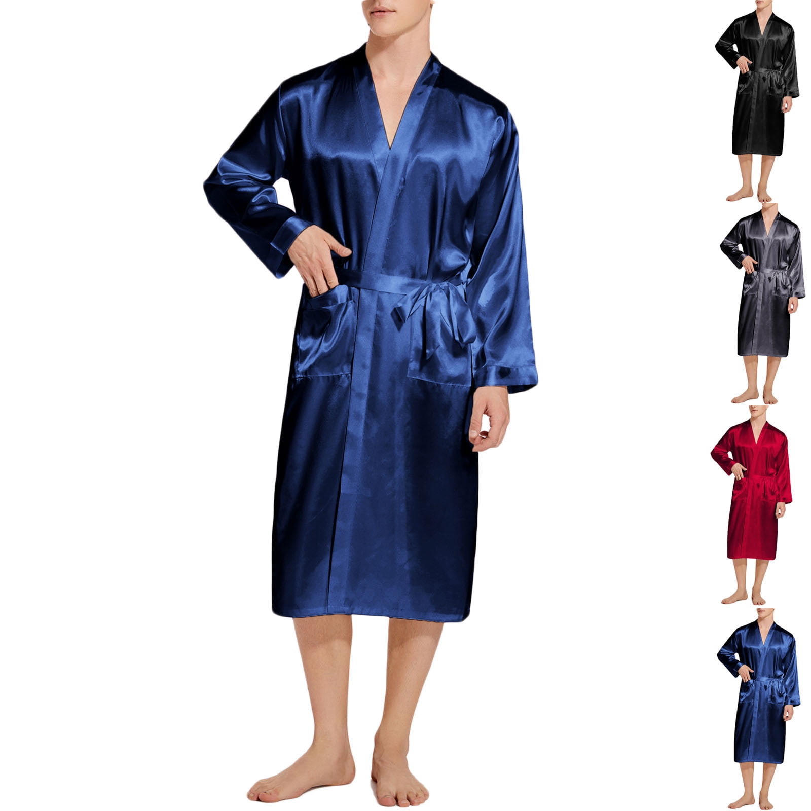 Valentine's Day Clearance Sale!YANHAIGONG Unisex Satin Silk Bathrobes ...