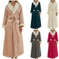 thumbnail image 1 of Valentine's Day Clearance Sale!YANHAIGONG Warm Robes for Women No Hood,Fleece Bathrobes for Women,Soft Warm Plush Long Sleeve Fleece Bathrobes for Women,Fuzzy Fleece Spa Robe Winter Robes, 1 of 4