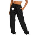 thumbnail image 1 of Valentine's Day Tbopshirt Pants for Women,Loose Casual Sports Solid Color Valentines Love Printed Long Sanitary Pants,Womens Sweatpants, 1 of 2