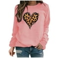 thumbnail image 1 of ibuvkizy Sweatshirt for Women Casual Valentine's Day Printed Long Sleeved Round Neck Top/shirt Pink,S, 1 of 8