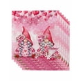 thumbnail image 1 of Valentine's Day Cloth Napkins Set of 6 Reusable Dinner Napkins, Watercolor Gnomes Roses Love Romantic Cocktail Napkin Washable Table Napkins for Wedding/Holiday Party/Baby Shower 20"x20", 1 of 7