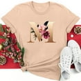 thumbnail image 1 of Valentine's Day Clothes Under 10.00 TMOYZQ Women's Plus Size Round Neck T-Shirts Fashion Red Rose Graphic Pullover Tops Casual 3/4 Sleeve Pullover Tops, 1 of 5