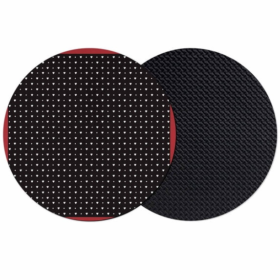 Valentine's Day Coasters Set of 2, Absorbent Coasters for Drinks, Black White Love Heart Modern Art Coaster for Desk Coffee Table Protection, Home Decor House Warming Gifts 4"