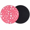 thumbnail image 1 of Valentine's Day Coasters Set of 2, Absorbent Coasters for Drinks, Pink White Love Heart Coaster for Desk Coffee Table Protection, Home Decor House Warming Gifts 4", 1 of 8