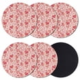thumbnail image 1 of Valentine's Day Coasters Set of 6, Absorbent Coasters for Drinks, Watercolor Love Heart Beige Romance Coaster for Desk Coffee Table Protection, Home Decor House Warming Gifts 4", 1 of 8