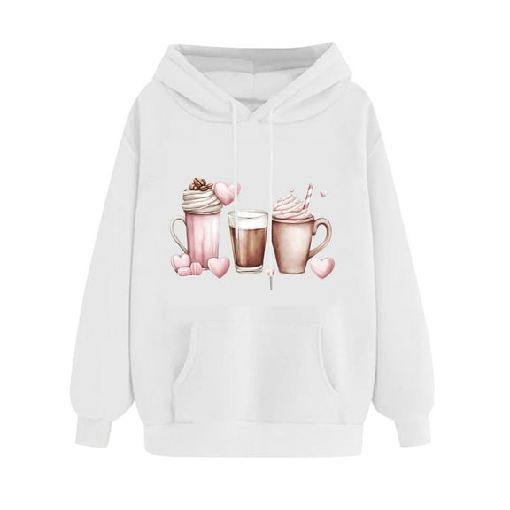 Valentine's Day Coffee Drinks Sweatshirt Valentine Coffee Lovely And Caffeinated Hoodie Unisex