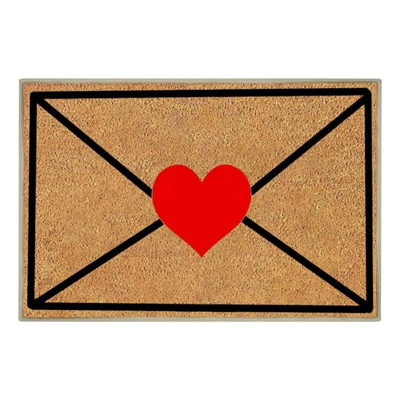 Valentine's Day Coir Doormat Valentines Loved Welcome Doormat Outdoor Entrance Coir Non-slip Indoor Home Decor Front Door Mats Seasonal Holiday Floor Mat Anniversary Valentine's Day Decorations