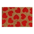 thumbnail image 1 of Valentine's Day Coir Front Door Mat - Romantic Love Heart Non Slip Extra Soft Bath Mat for Indoor Outdoor, 16x24 inch, 1 of 7