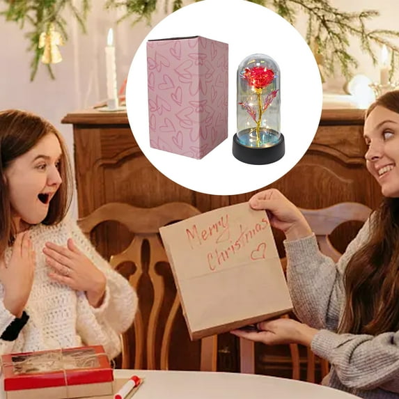 Valentine's Day Her Colorful Rose Flower Valentine Love Flowers Mom Mother's Women's Birthday Gifts Colorful Artificial Flower Gift Led Light, Xinsrenus Under $5! Valentine's Day Her