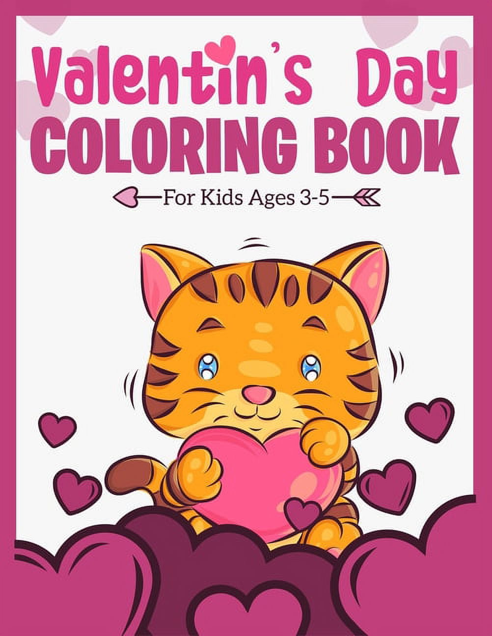 Valentine's Day Coloring Book For Kids Ages 3-5: A Fun and Lovely ...