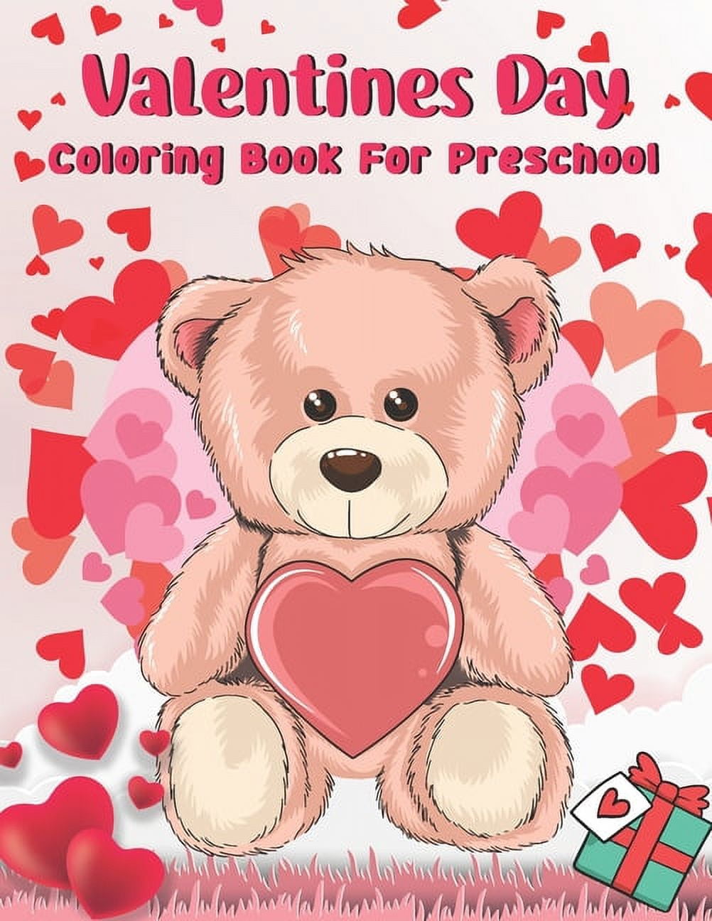 ABC Valentines Day Activity Book for Kids Ages 4-8: Preschool Love Workbook  with Stress Relief Valentine Crafts Cards for Toddlers Girls and Boys - Co  (Paperback)