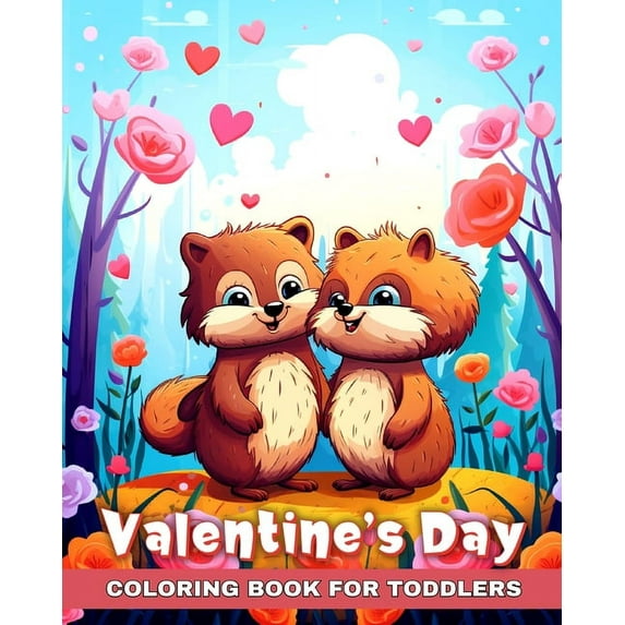 Valentine's Day Coloring Book for Toddlers: Love-filled Images, Hearts, Cute Animals, and More for Kids Ages 2-5 (Paperback)
