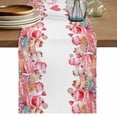 thumbnail image 1 of Valentine's Day Cotton Linen Table Runner for Dining Kitchen, Spring Watercolor Cake Pink Red Wedding Outdoor Party Tablerunners Decoration, Dresser Scarf Coffee Tablecloth Runners 13x90 Inches, 1 of 9