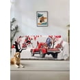 thumbnail image 1 of Valentine's Day Couch Cover for Dogs, Red Love Heart Tree Truck Balloons Rugby Washable Sofa Covers Slipcover for Pets Dogs Futon Cover, Couch Recliner Covers, Oversized Chair Slipcover 71"x91", 1 of 9