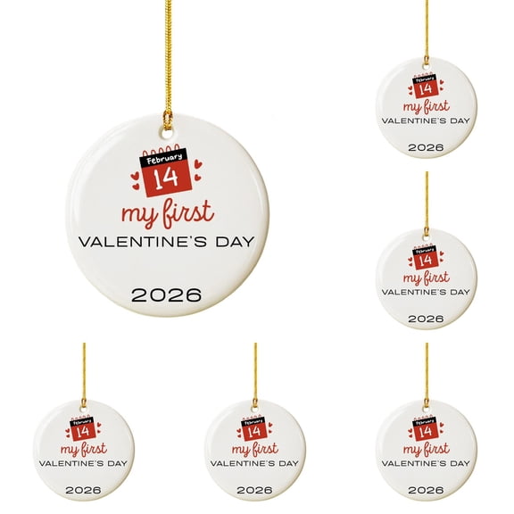 Valentine's Day Couple Heart Ornament,Custom Chibi Style Keepsake Pendant for Newlyweds Dating Anniversary, By Preplabs