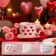 thumbnail image 1 of Valentine's Day Couple Mug Set - Cute Glazed Heart-Shaped Ceramic Coffee Mugs, Microwave-Safe Daily-Use Cups, Romantic Gift for Partners, Perfect for Winter Breakfasts & Anniversary Celebrations, F, 1 of 5