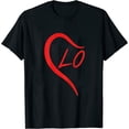 thumbnail image 1 of Valentine's Day Couples Design For Him And Her Half Heart 1 Womens T-Shirt Black Small, 1 of 5