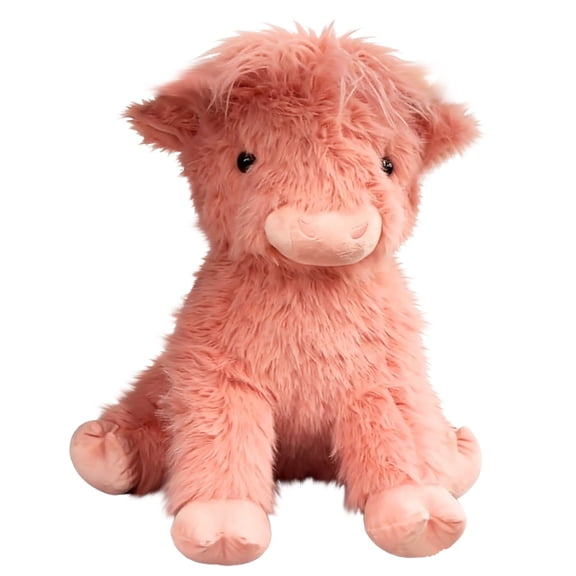 Valentine's Day Cow Stuffed Animal, 13.78 inch Adorable Pink Cows Plushies, Cow Weighted Stuffed Animal, Plush Figure Toys,Cute Plushies Fluffy Cow Toy, Weighted Cattle Peluches Toys Decor
