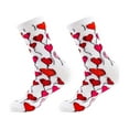 thumbnail image 1 of Valentine's Day Cozy Socks for Women Knitted Winter Clothing Cushioned Fitness No Show Unisex Wool Socks Mens White, 1 of 3