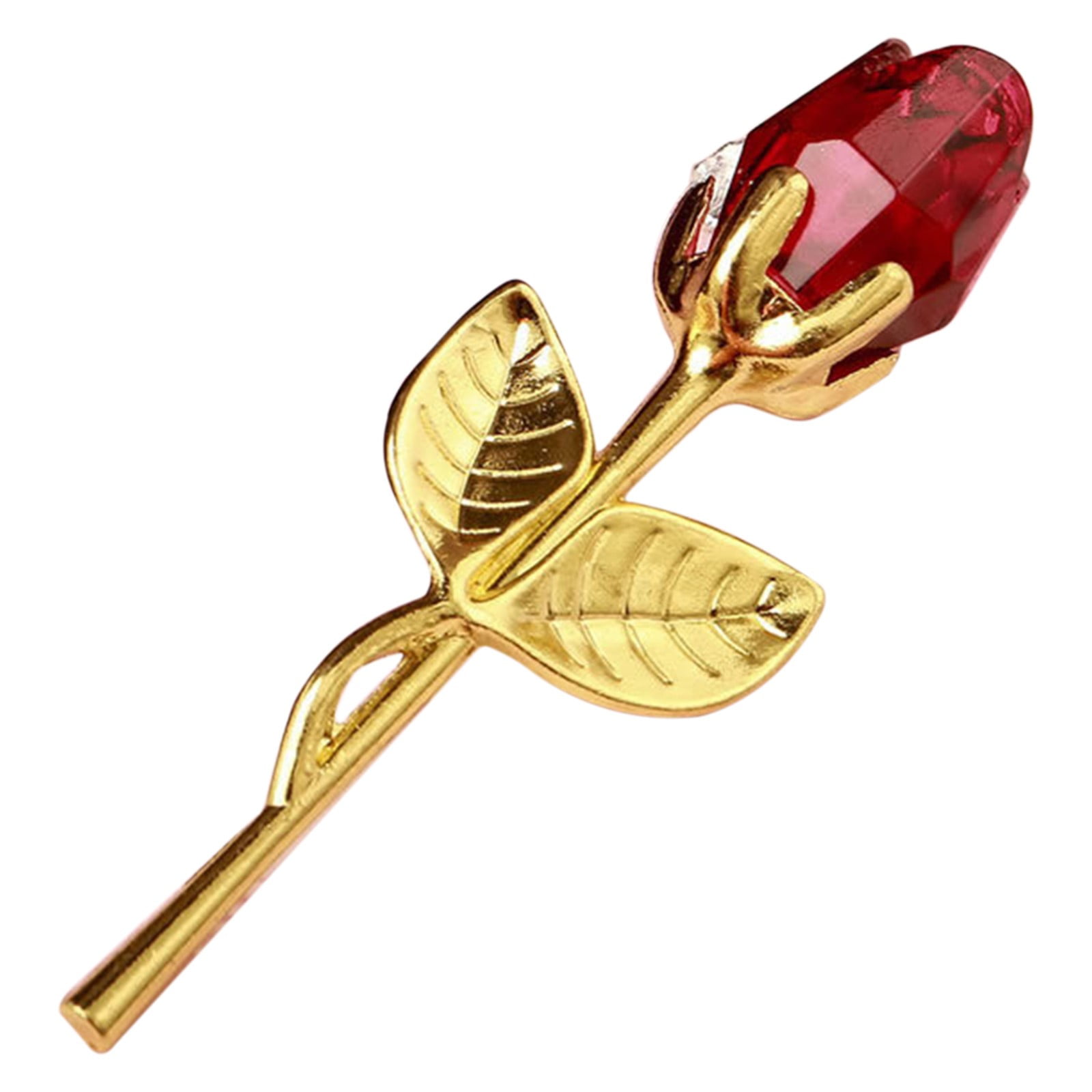 Valentine's Day Crystal Rose Flower Gift, Red Glass Rose Flower Crystal ...