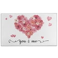 thumbnail image 1 of Valentine's Day Crystal Velvet No Slip Floor Mat, Entryway Doormat Durable Low-Profile Mat Home Decor, Rug Washable Kitchen Bathroom Laundry Bedroom Living Room Door Mats 30x17in, 1 of 7