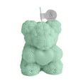 thumbnail image 1 of Valentine's Day Cute Bear with Heart Scented Candle Teddy Bear Rose Clusters Handmade Floral Soy Wax Aroma Decorative Candle for Table Photo Prop Wedding Birthday Anniversary Gift(Green), 1 of 4