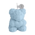 thumbnail image 1 of Valentine's Day Cute Bear with Heart Scented Candle Teddy Bear Rose Clusters Handmade Floral Soy Wax Aroma Decorative Candle for Table Photo Prop Wedding Birthday Anniversary Gift(Blue), 1 of 4