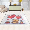 thumbnail image 1 of Valentine's Day Cute Design 63''x48'' Plush Memory Foam Bath Mat, Soft, Absorbent, Non Slip, Durable, 1 of 7