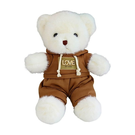 Valentine's Day Cute White Bear Doll, Plush stuffed Toy, Soft and Cozy Material, Excellent Gift for Girlfriend White