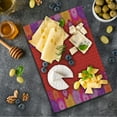 thumbnail image 1 of Valentine's Day Cutting Board, Auspicious Pattern from Culture with Different Chinese Bellflower Borders, Decorative Tempered Glass Cutting and Serving Board, Small Size, Multicolor, by Ambesonne, 1 of 5