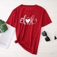 thumbnail image 1 of ZVNAΖH Womens Plus Size Tee Shirts "Love" Letter Print Tees Crew Neck Short Sleeve T Shirt, Sizes S-5XL, 1 of 3