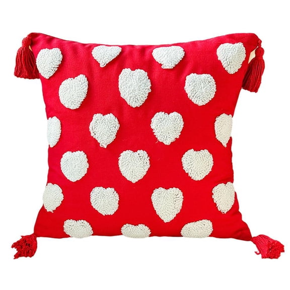 Valentine's Day Decor: 2 Pack Heart-Shaped Pillow Covers, 18x18 inches\