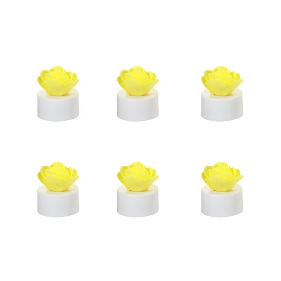 Valentine's Day Decor 6 PCS Flameless LED Candles Rose Tealights Battery Operated LED Fake Candles Romantic Home Decor Centerpiece Table Decorations Wedding Aniversary Valentines Day Decor