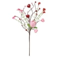 thumbnail image 1 of Valentine's Day Decor Artificial Paper Flowers Red Pink Hearts Green Leaves Berries Living Room Vase Arrangement, 1 of 2