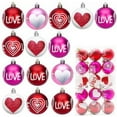 thumbnail image 1 of Valentine's Day Decor Heart Shaped Ornaments, 2.36" 15PCS Valentines Heart Decorations, Romantic Valentine's Day Hanging Decorations, Red Pink Silver Heart Shaped Baubles for Home Wedding Party, 1 of 9